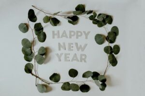 happy new year wreath