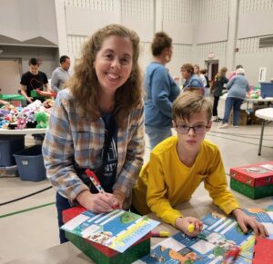 operation christmas child packing party