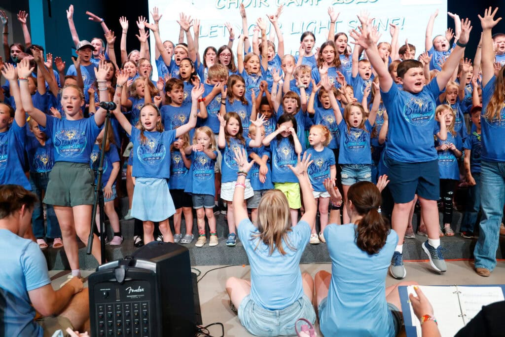 shine choir camp stage performance