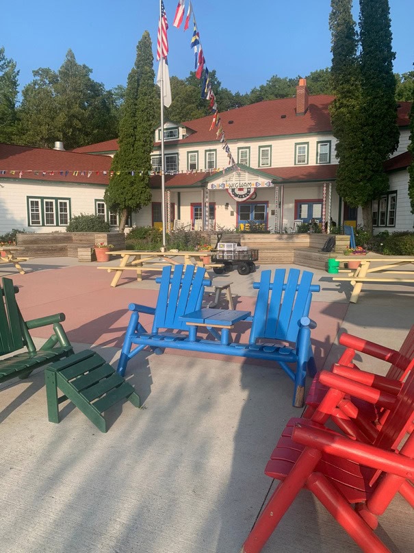 Adirondack chairs at Camp Arcadia