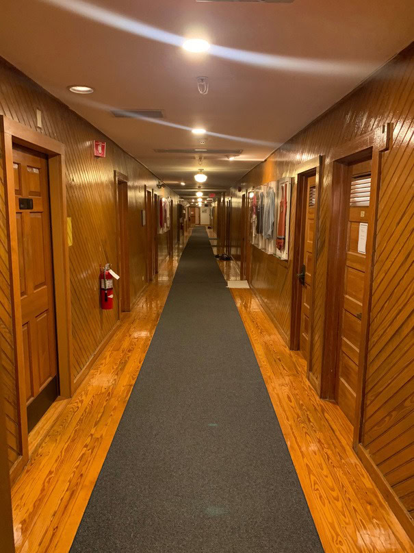 Camp Arcadia dormitory hallway